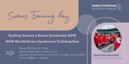 Sydney Swans x Down Syndrome NSW World DS Day Training Session 2024