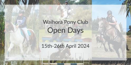 Waihora Pony Club April Open Days 2024