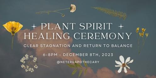 Plant Spirit Healing Ceremony: Clear stagnation and return to balance of mind, body, and spirit.
