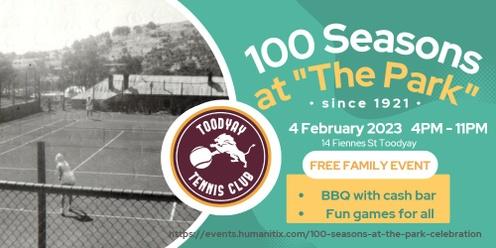 Toodyay Tennis Club 100 Seasons at "The Park" Celebration