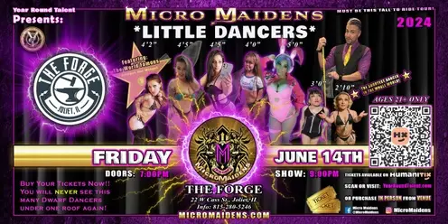 Joliet, IL - Micro Maidens: The Show "Must Be This Tall to Ride!"