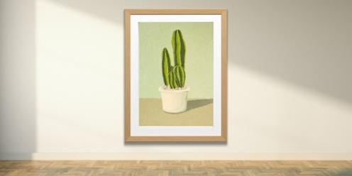 Potted Cactus Instructed Painting Event