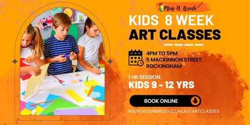 Kids  9 - 12 yrs Art classes Mondays (8 Classes) - Commencing 22 April