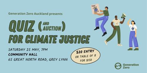 Quiz (and Auction) for Climate Justice