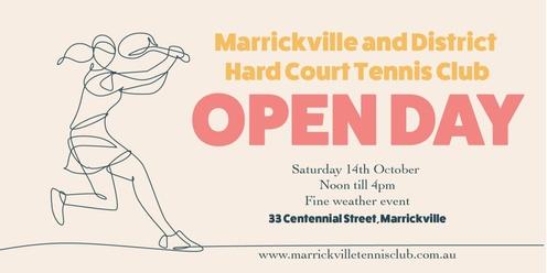 Open Day - Marrickville and District Hard Court Tennis Club