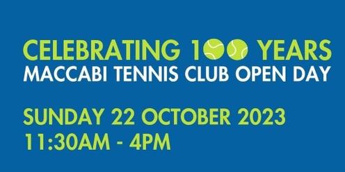 Maccabi Tennis Club Open Day - Celebrating 100 Years
