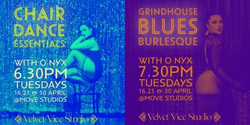 Velvet Vice Studio Burlesque Class April 2024