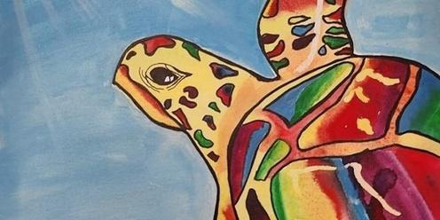 Stellarossa Ballina Paint N Sip Ink And Acrylic Turtle