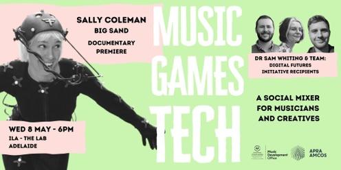 Music, Games, Tech: Social Mixer & Documentary Premiere (ADELAIDE)