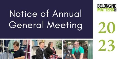 Belonging Matters Annual General Meeting 2023