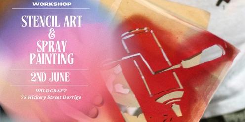 Stencil & Spray Painting Workshop - JUNE 24