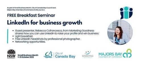 How to use LinkedIn to grow your business Small Business Month Event