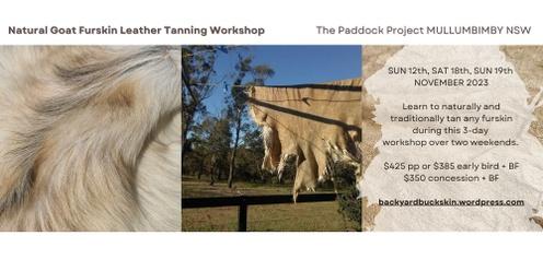Natural Goat Furskin Leather Tanning Workshop