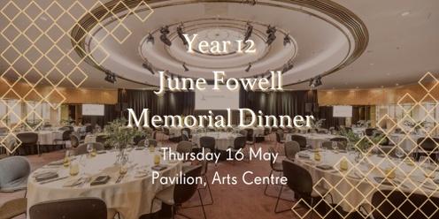 Year 12 June Fowell Memorial Dinner 2024