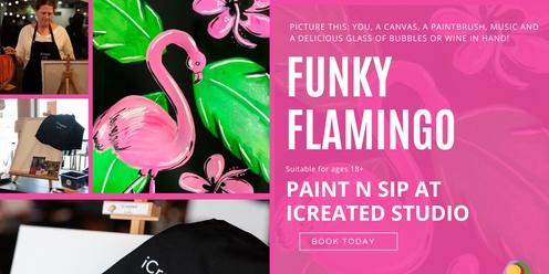 Paint n Sip Class - Funky Flamingo