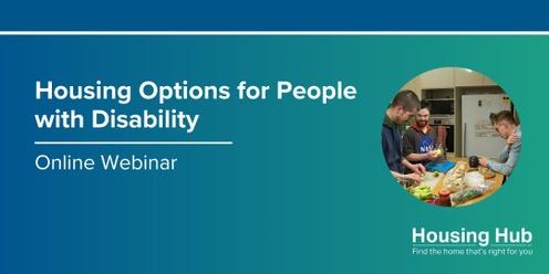 Housing Options for people with disability 