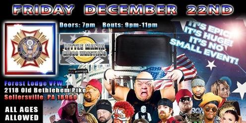 Sellersville, PA - Micro-Wresting All * Stars: Little Mania Rips Through the Ring!
