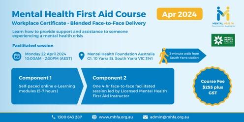 Blended Face-to-Face Mental Health First Aid Course - April 2024