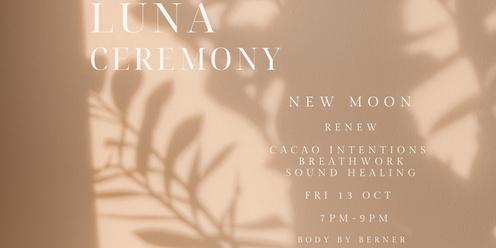 LUNA CEREMONY - RENEW - NEW MOON BREATHWORK  JOURNEY -  OCT