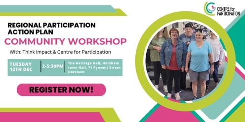 WSM Regional Participation Action Plan - Community Visioning Workshop