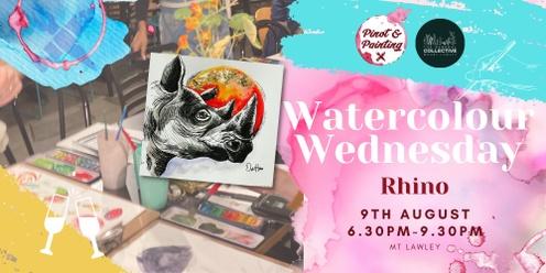 Rhino - Watercolour Wednesday @ The General Collective