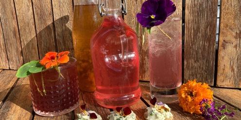 Seasonal Infused Gins and Edible Flower Canapes