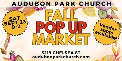Fall Pop Up Market Vendor Sign Up