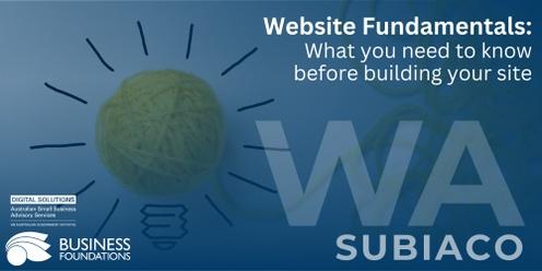 Website Fundamentals – What you need to know before building your site - Subiaco