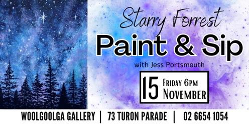 Starry Forrest - Paint & Sip @Woolgoolga Gallery with Jess Portsmouth