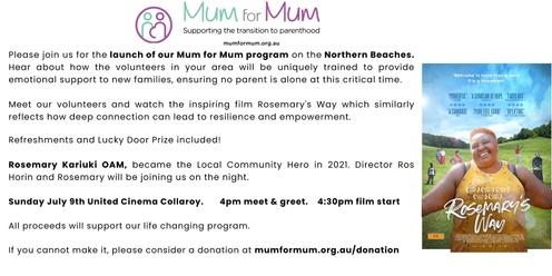 Mum for Mum Northern Beaches Launch
