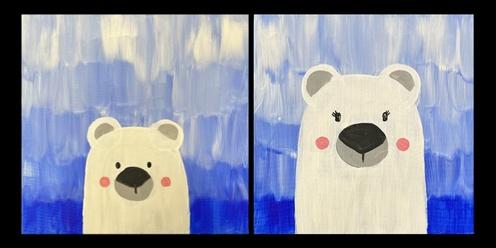 Happy Polar Bears Instructed Mama and Me Painting Event