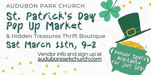 St. Patrick's Day Pop Up Market Vendor Sign Up