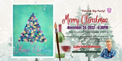 Paint & Sip Party - Merry Christmas - November 24, 2023