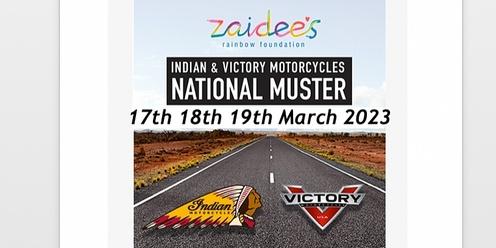Zaidee's Indian and Victory Motorcycles National Muster 2023 ~ When Brothers and Sisters coming together as one.