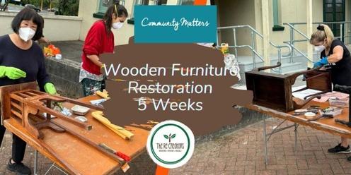 Wooden Furniture Restoration- 5 Weeks, West Auckland's RE: MAKER SPACE, Saturday 11 May - 22 June,  10am - 12pm   