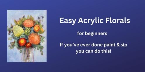 Easy Acrylic Florals for Beginners