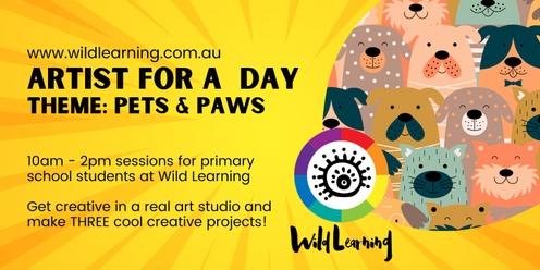  Kids! Be an Artist for a Day - Pets & paws