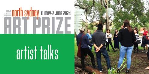 Artist Talks at the North Sydney Art Prize Saturday 18 May