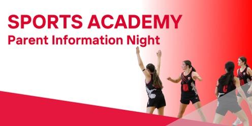 Sports Academy Parent Information Night