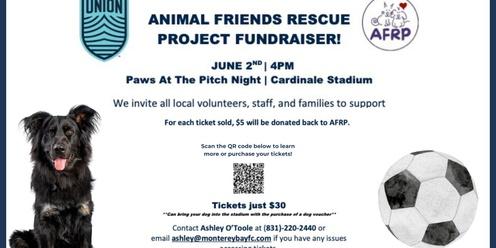 Paws at the Pitch Night - AFRP Fundraiser with Monterey Bay F.C. Union