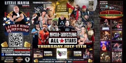 Youngsville, PA -- Micro-Wrestling All * Stars: Little Mania Rips Through the Ring!