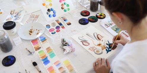 Abstract Watercolour Workshops Mothers Day