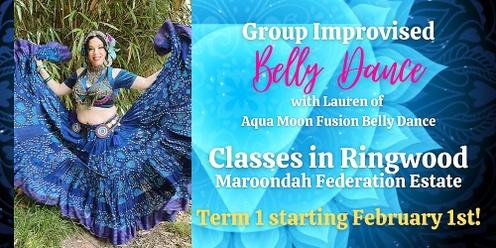 Group Improv Fusion Belly Dance Classes in Ringwood with Lauren (Term 1 - 2023