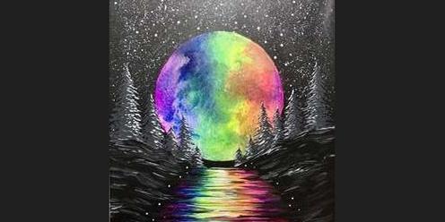 Paint and Sip Rainbow Moon