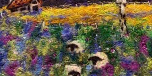 POSTCARDS FROM THE HERD (Wet & Dry Felting a Picture)