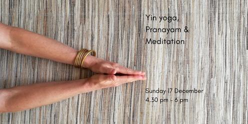 Yin yoga, Pranayam & Meditation ~ Calm and grounded before the holidays