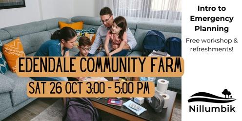 Intro to Emergency Planning Workshop - Edendale Community Farm