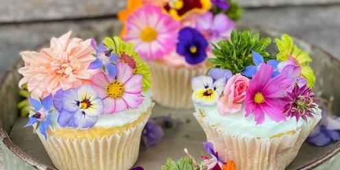 Edible Flower Picking, Decorate your Own Cupcake