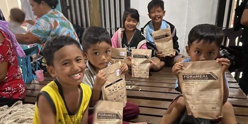 Help assemble emergency relief meals