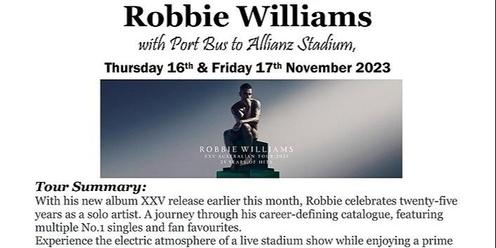 Robbie Williams with Port Bus